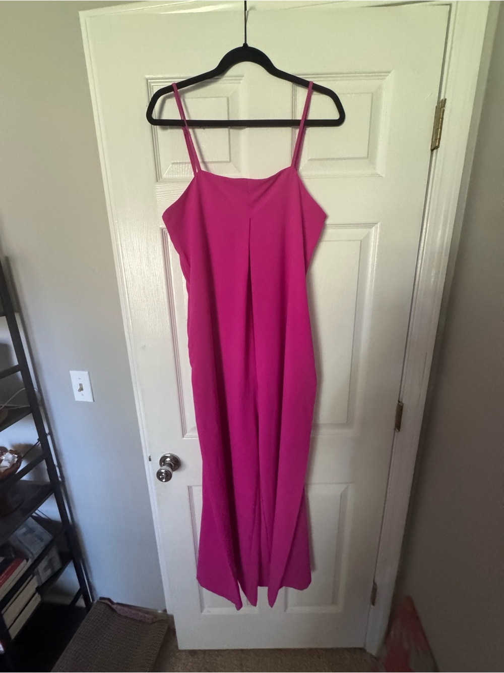 Hot Pink Slip Dress with Spaghetti Straps